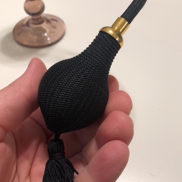 Vintage Pink-Purple Glass Perfume Bottle With Atomizer MCM Deco Revival - Picture 6 of 7